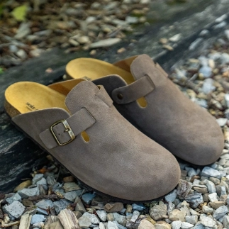 Men’s Slipper MANOLO – Brown Leather Clog | Soir & Matin