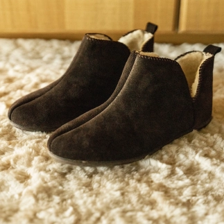 Pantofola Donna Nory – Pelle Foderata in Lana | Soir & Matin