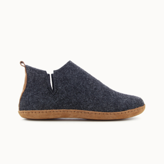 NAGANO men’s slipper in anthracite wool felt — handcrafted in Spain | Soir & Matin