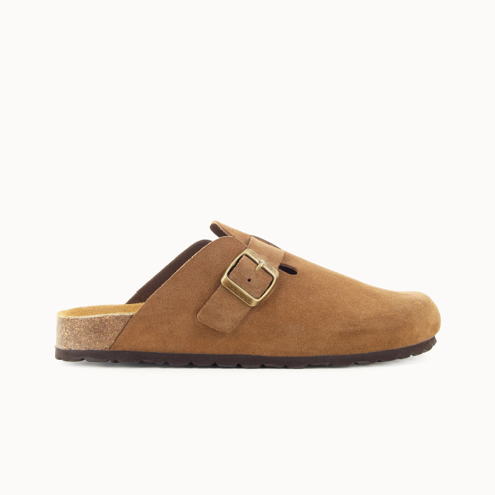 Sabot uomo in pelle marrone — vista laterale | Soir & Matin