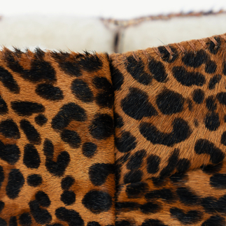 Botín mujer TAYLOR cuero efecto pelo leopardo, forro lana — detalle material | Soir & Matin