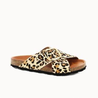 Women’s Cross-Strap Mule BETSIE – Pony Hair Leather | Soir & Matin