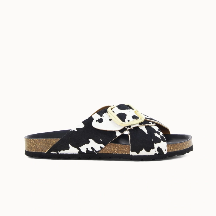 Women’s Cross-Strap Mule BETSIE – Pony Hair Leather | Soir & Matin