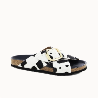 Women’s Cross-Strap Mule BETSIE – Pony Hair Leather | Soir & Matin