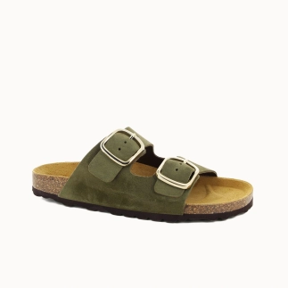 Mule Double Bride Femme JELICA – Cuir | Soir & Matin