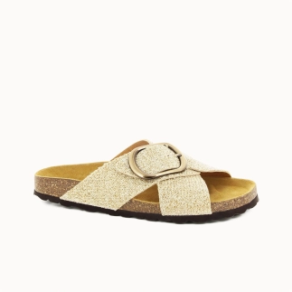 Women’s Cross-Strap Mule LIANA – Textile | Soir & Matin