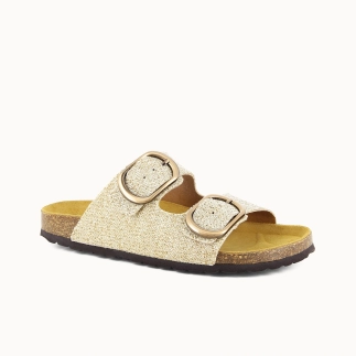 Women’s Double-Strap Mule TAMIRA – Textile | Soir & Matin