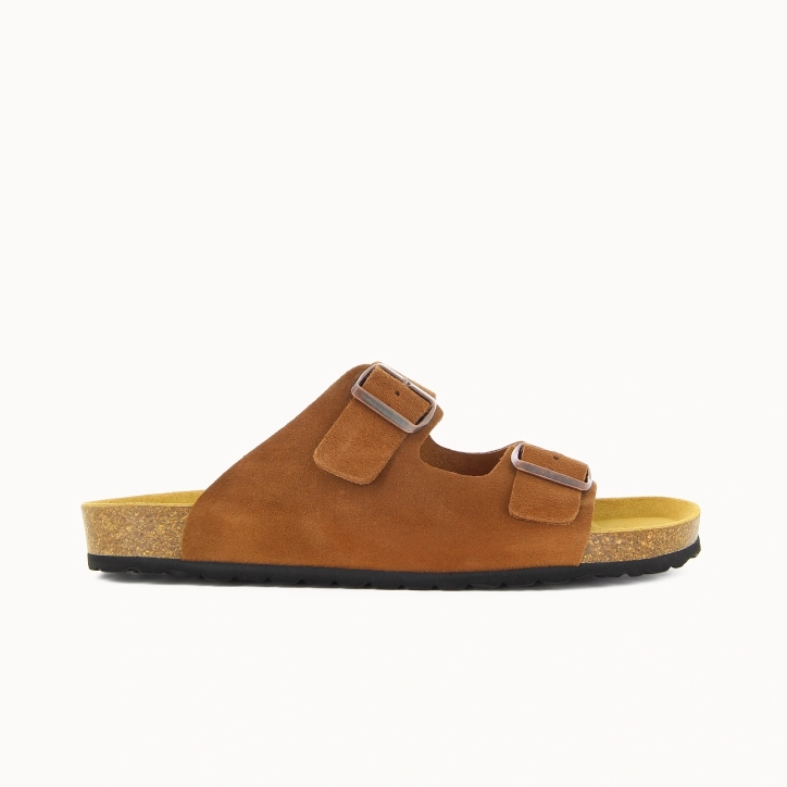 Men’s Double-Strap Mule DESERT – Leather | Soir & Matin