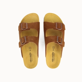 Mule Double Bride Homme DESERT – Cuir | Soir & Matin