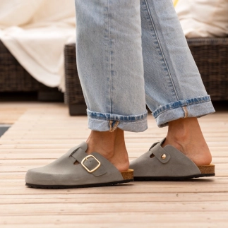 Women’s Clog NELA – Leather | Soir & Matin