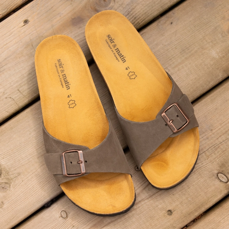 MULE ANTO Gris taupe