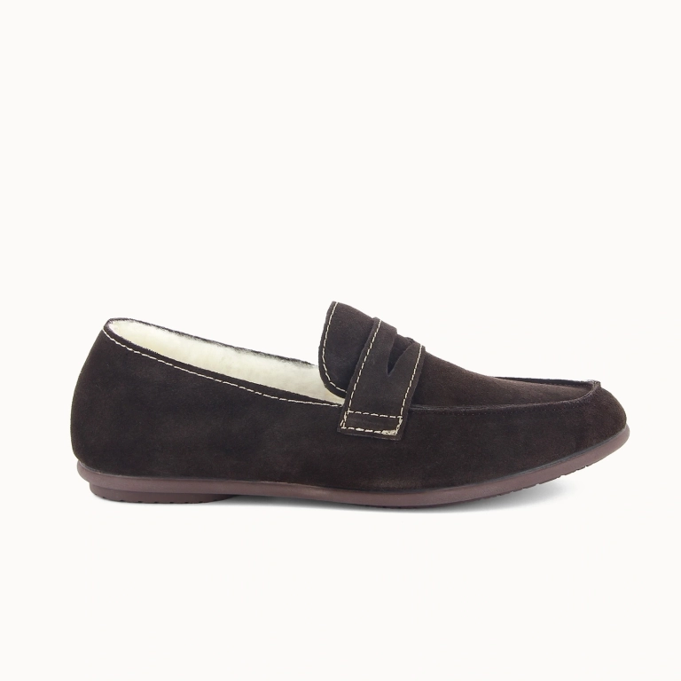 Women’s MOKI Slipper – Wool-Lined Leather | Soir & Matin