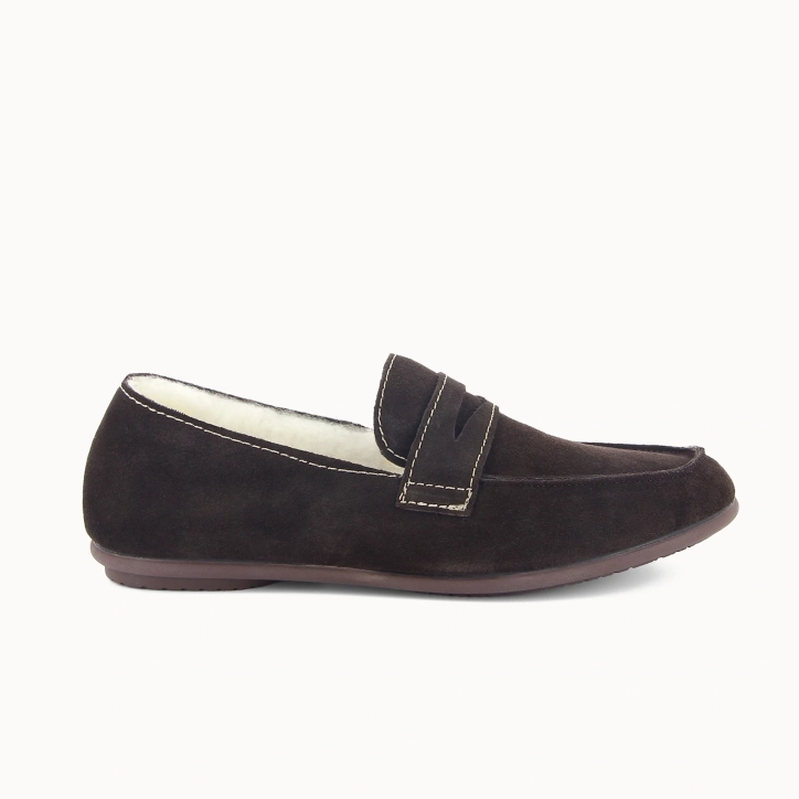 Zapatilla Mujer Moki – Cuero Forrado de Lana | Soir & Matin