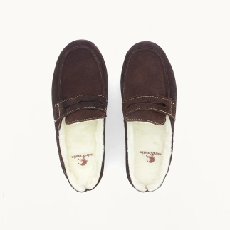 Pantofola Donna Oda – Pelle Foderata in Lana | Soir & Matin