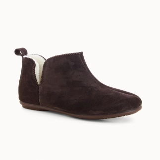 Damen-Hausschuh Nory – Leder mit Wollfutter | Soir & Matin